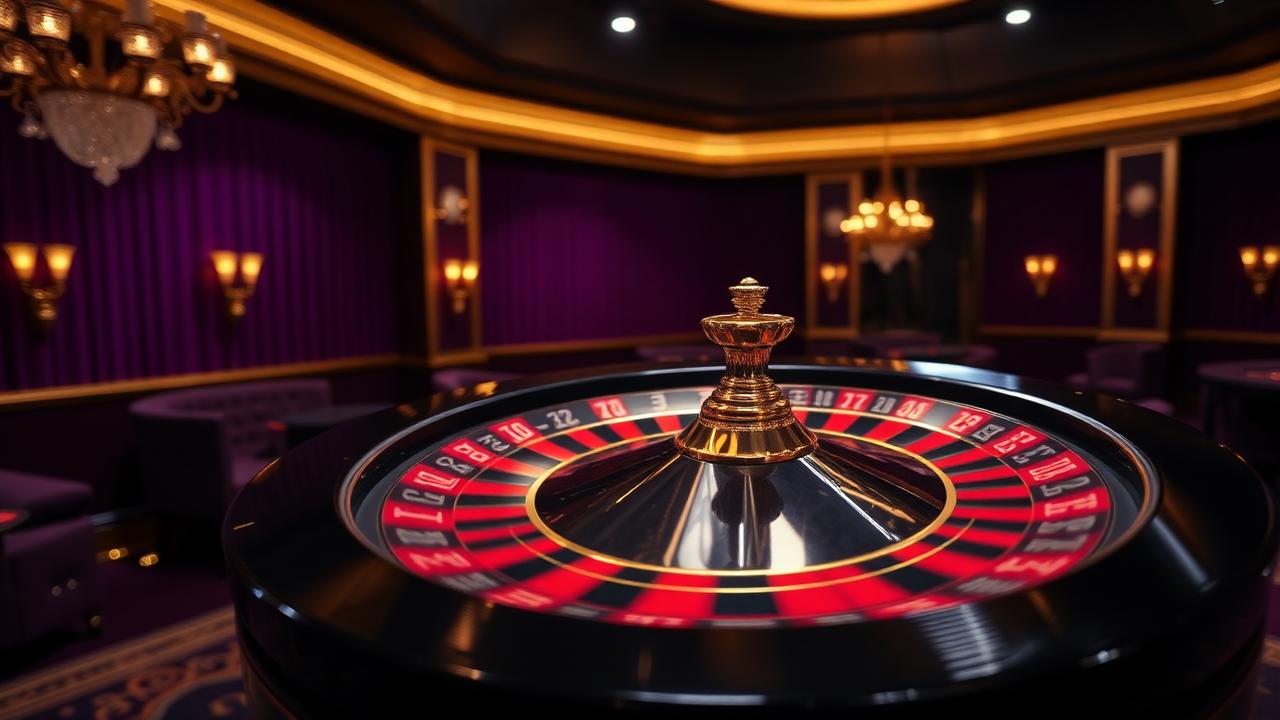 Live roulette wheel on the Super Slots floor